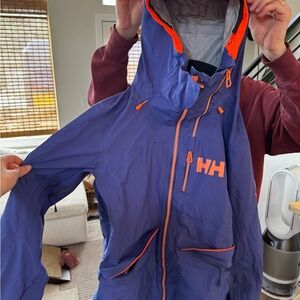 Helly Hansen Blue and Orange Ski Jacket